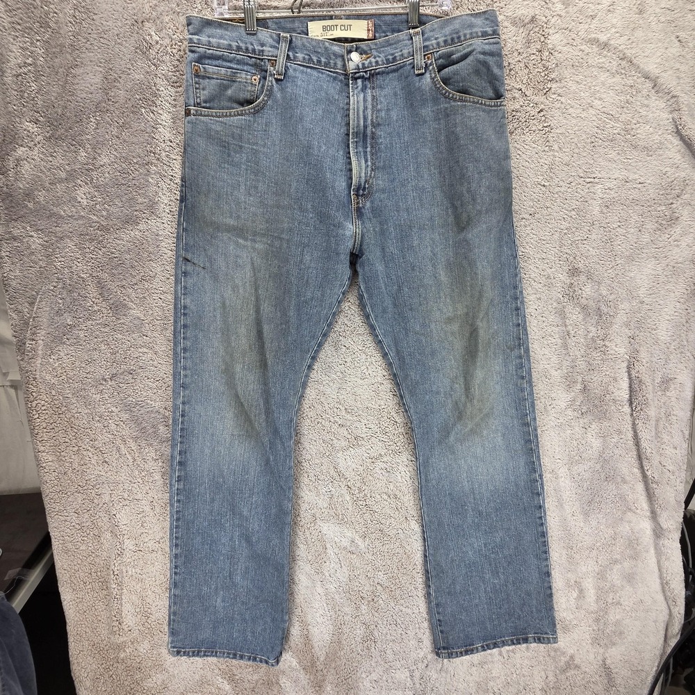VTG Levis 517 Jeans Mens 36x32 Blue Bootcut Medium Wash Zip Fly Regular Denim